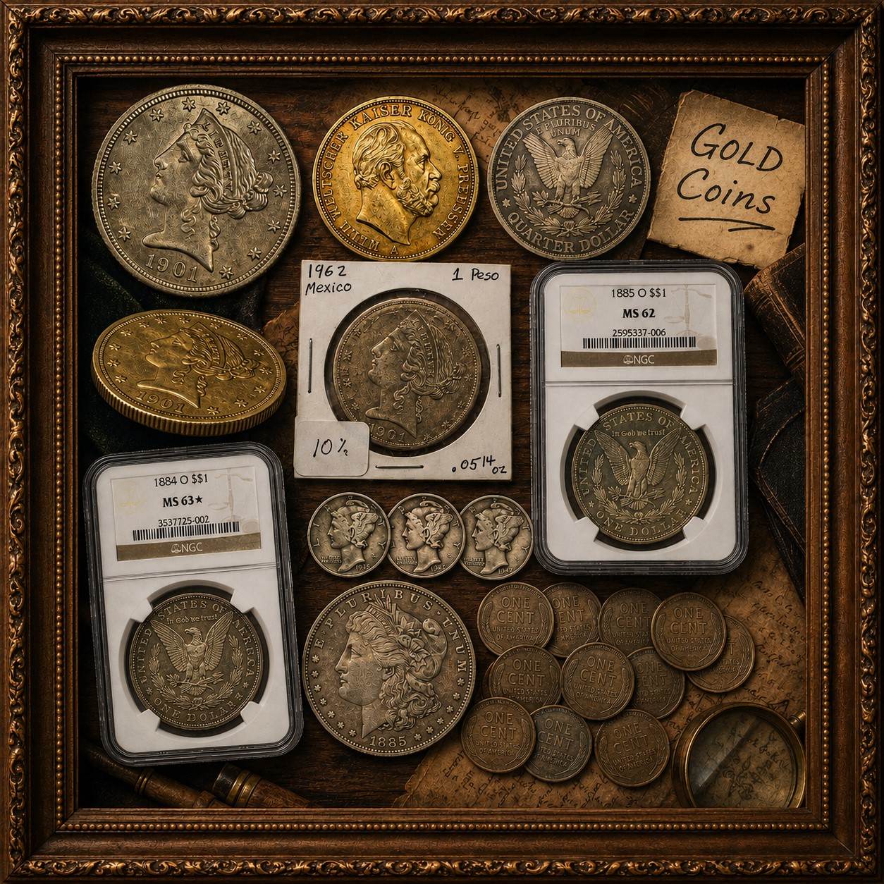 COINS!!! Silver, Gold, Pennies, Nickles, Dimes!
