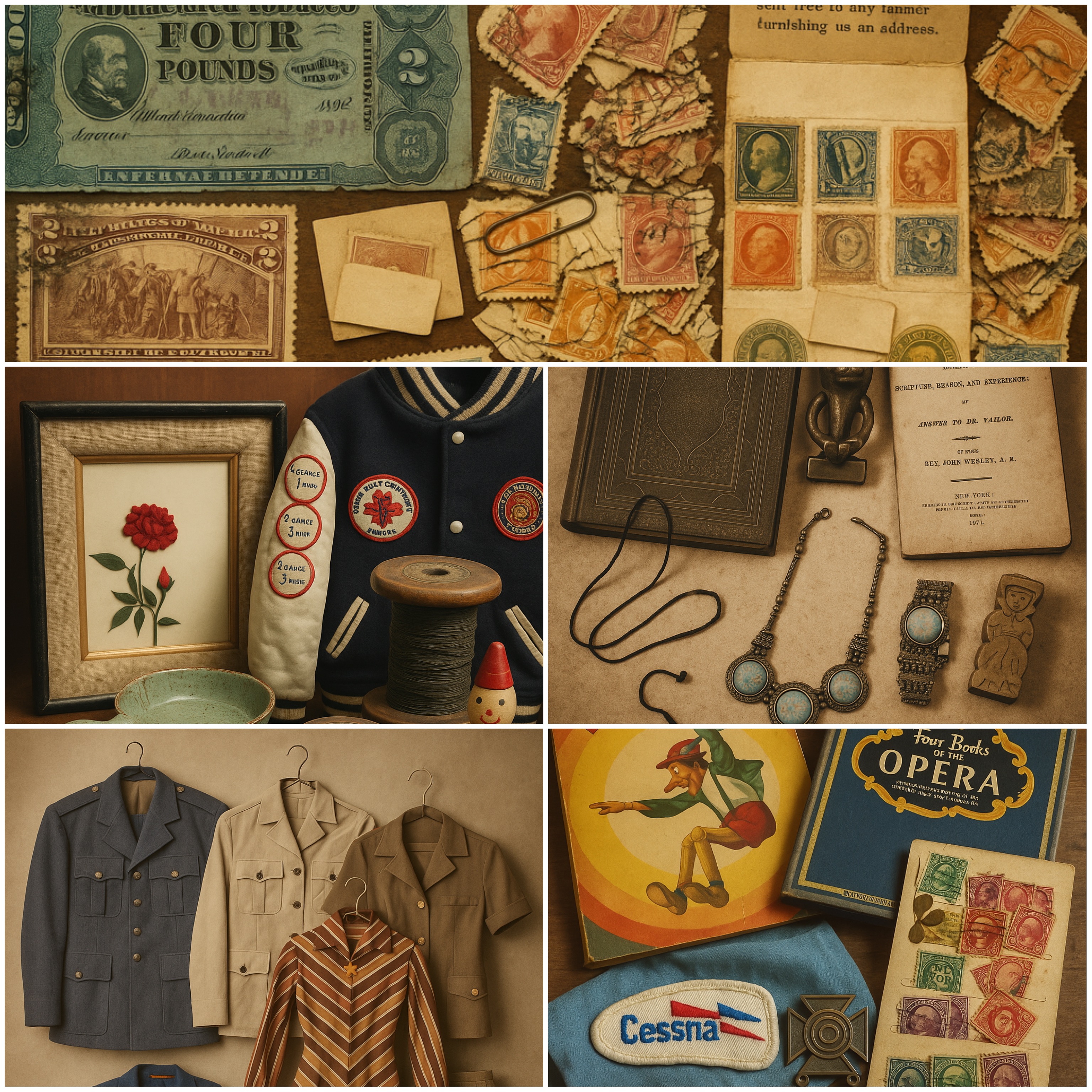 PART7 200yo BOOKS, STAMPS, DOLLS, VINTAGE, ANTIQUE