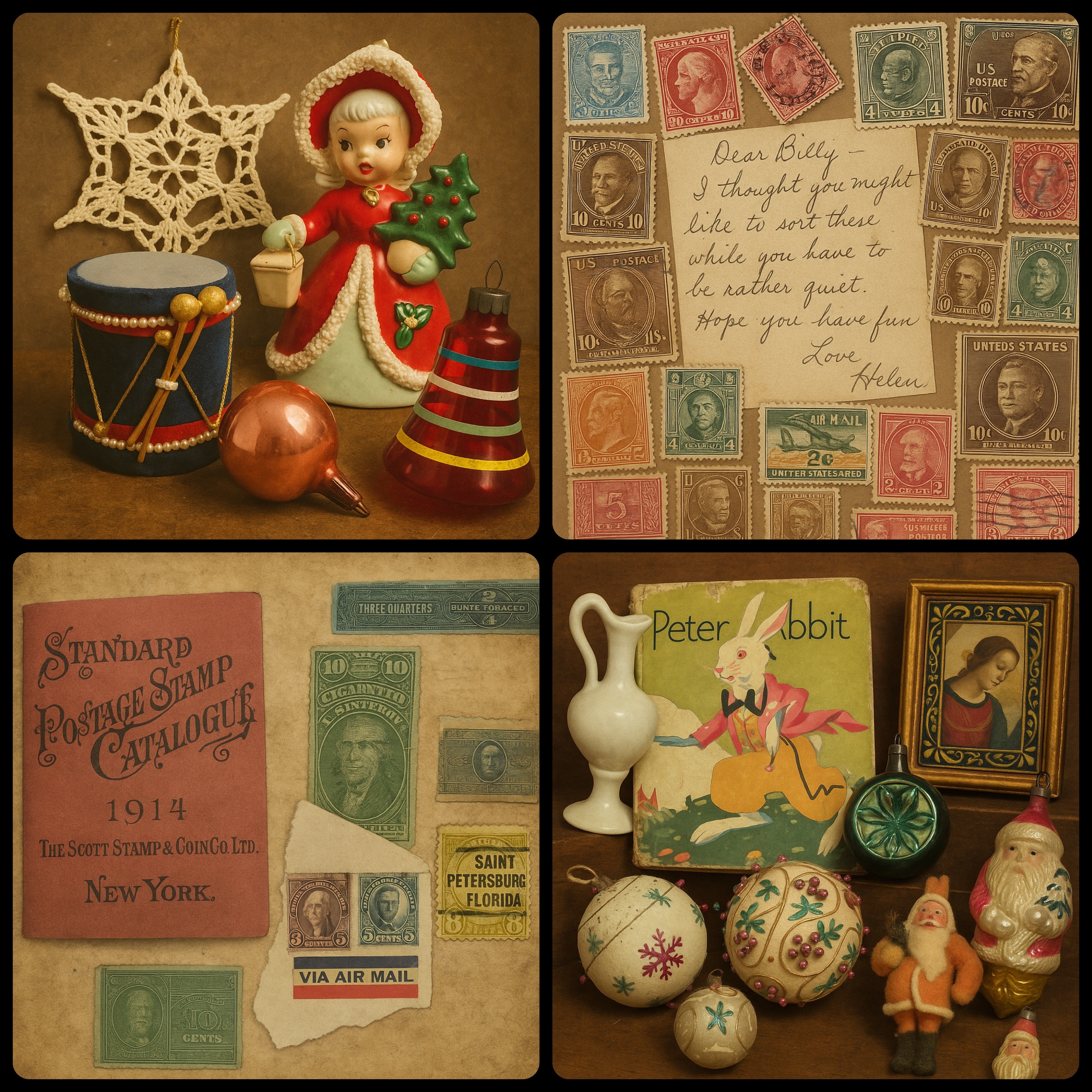 PART8 STAMPS - Vintage CHRISTMAS Ornaments & MORE!
